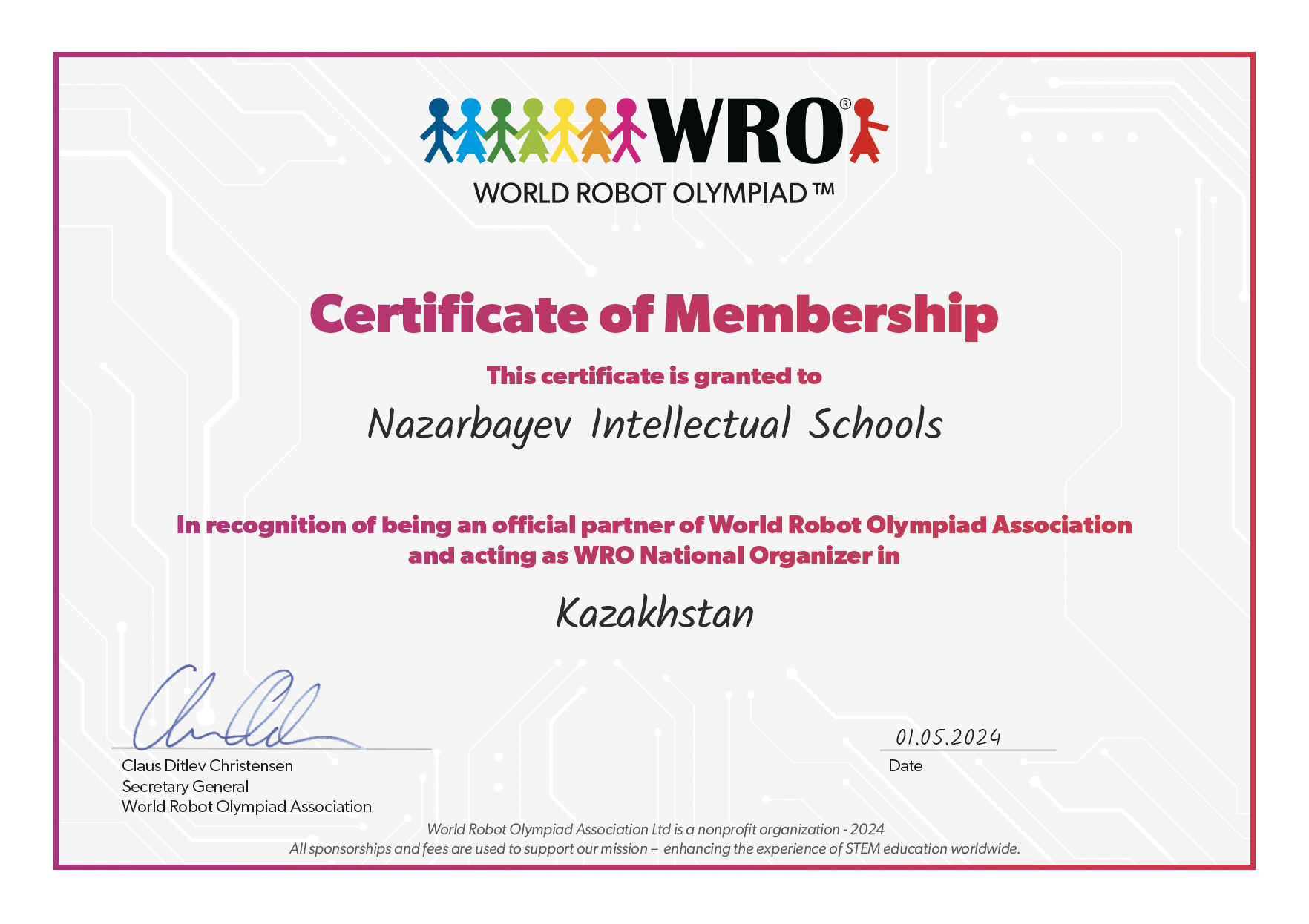 WRO Certificate